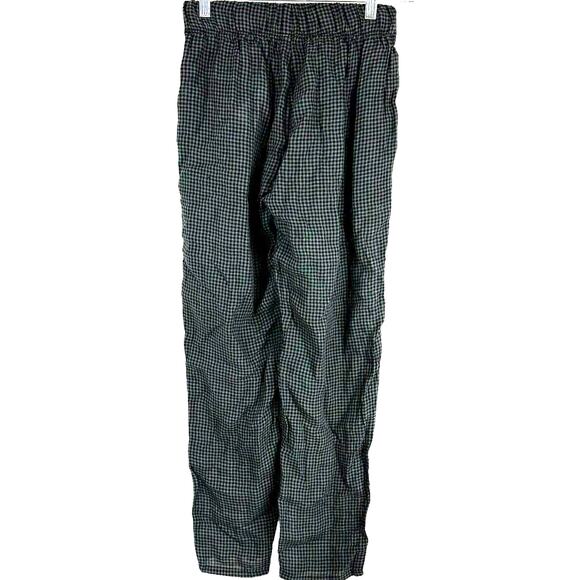 Eileen Fisher NWT Tapered Organic Linen Ankle Pants Black Gray Gingham Size XXS - Picture 3 of 12
